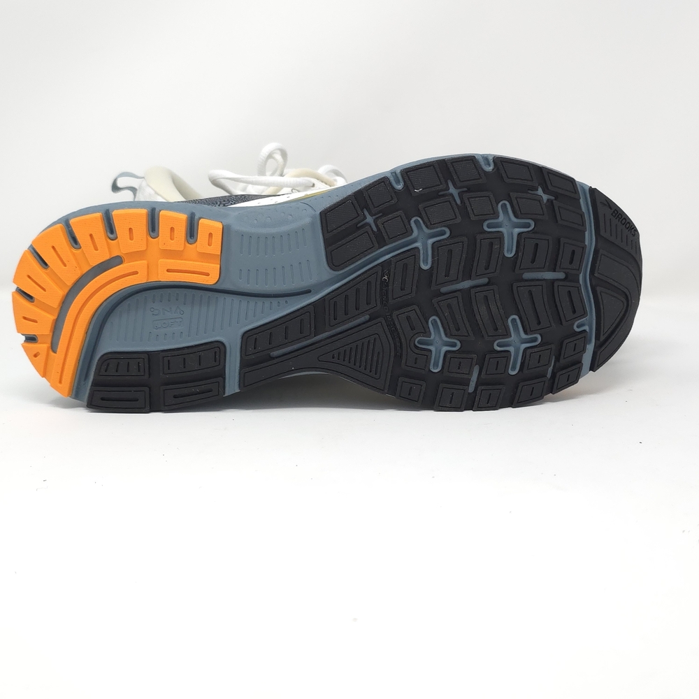 Brooks Trace 3 White/Orange/Goblin Blue Neutral Running Shoes - Picture 4 of 10